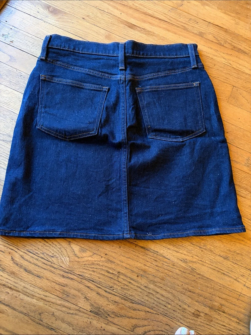 Dark Blue Denim A-Line Skirt